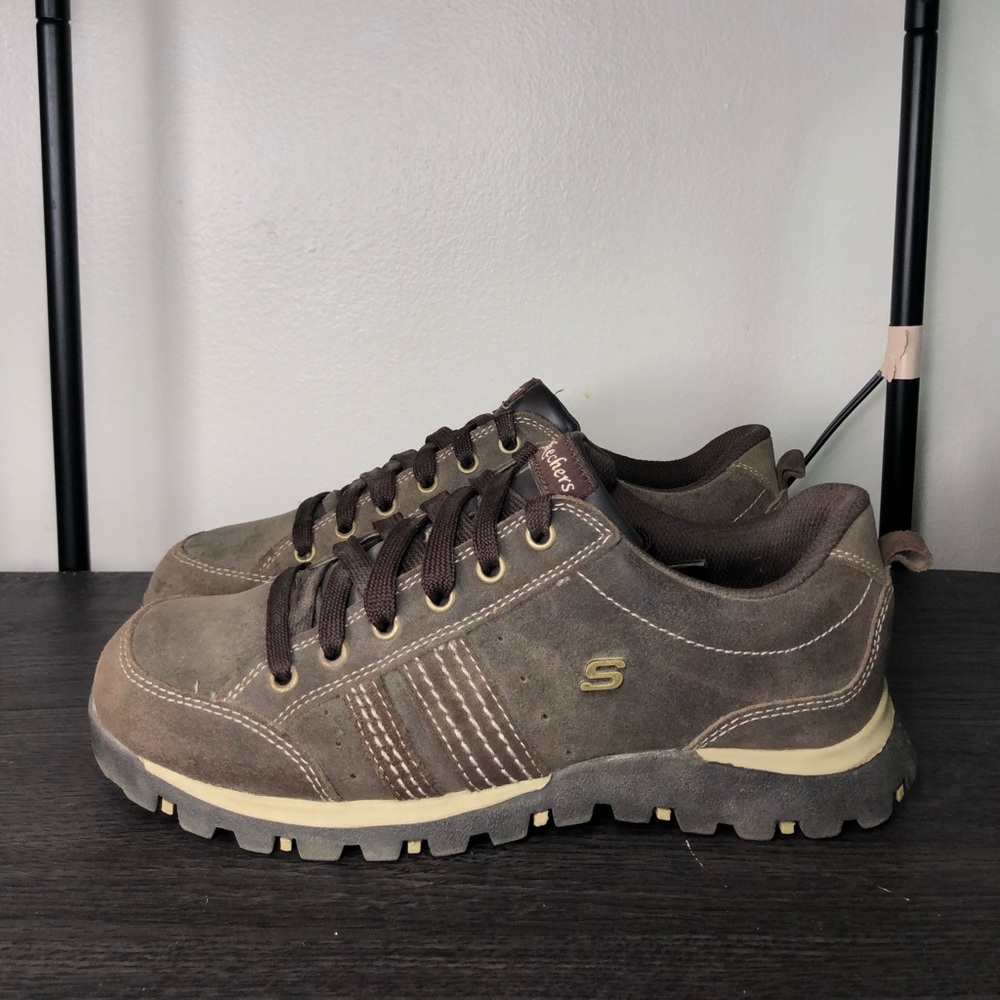 Skechers Brown Leather Vintage Y2K Grand Jams Sneakers Sz 8.5